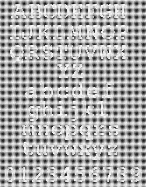 Free Printable Filet Crochet Alphabet Patterns